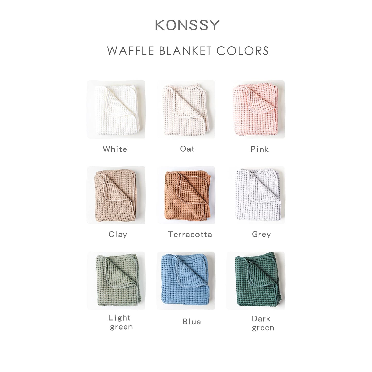 Konssy Waffle Baby Blanket - Soft & Cozy Nursery Swaddle Blanket, Lightweight Toddler Throw for Boys & Girls, Ideal for Wrapping (Oat)