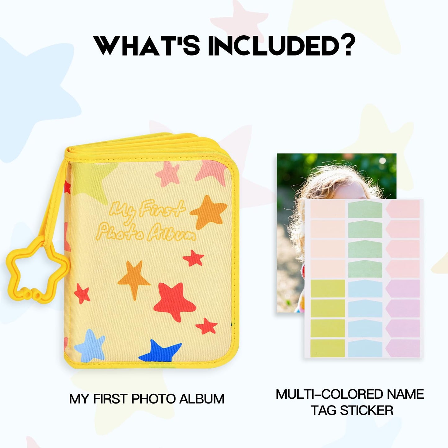 Baby's My First Photo Album for Baby Holds 21 4x6 Photos, Baby Photo Album Soft Cloth Family Book, My First Family Album for 4x6 Baby Shower Kids Toddlers Family Pictures, Toddler Photo Album (Blue)