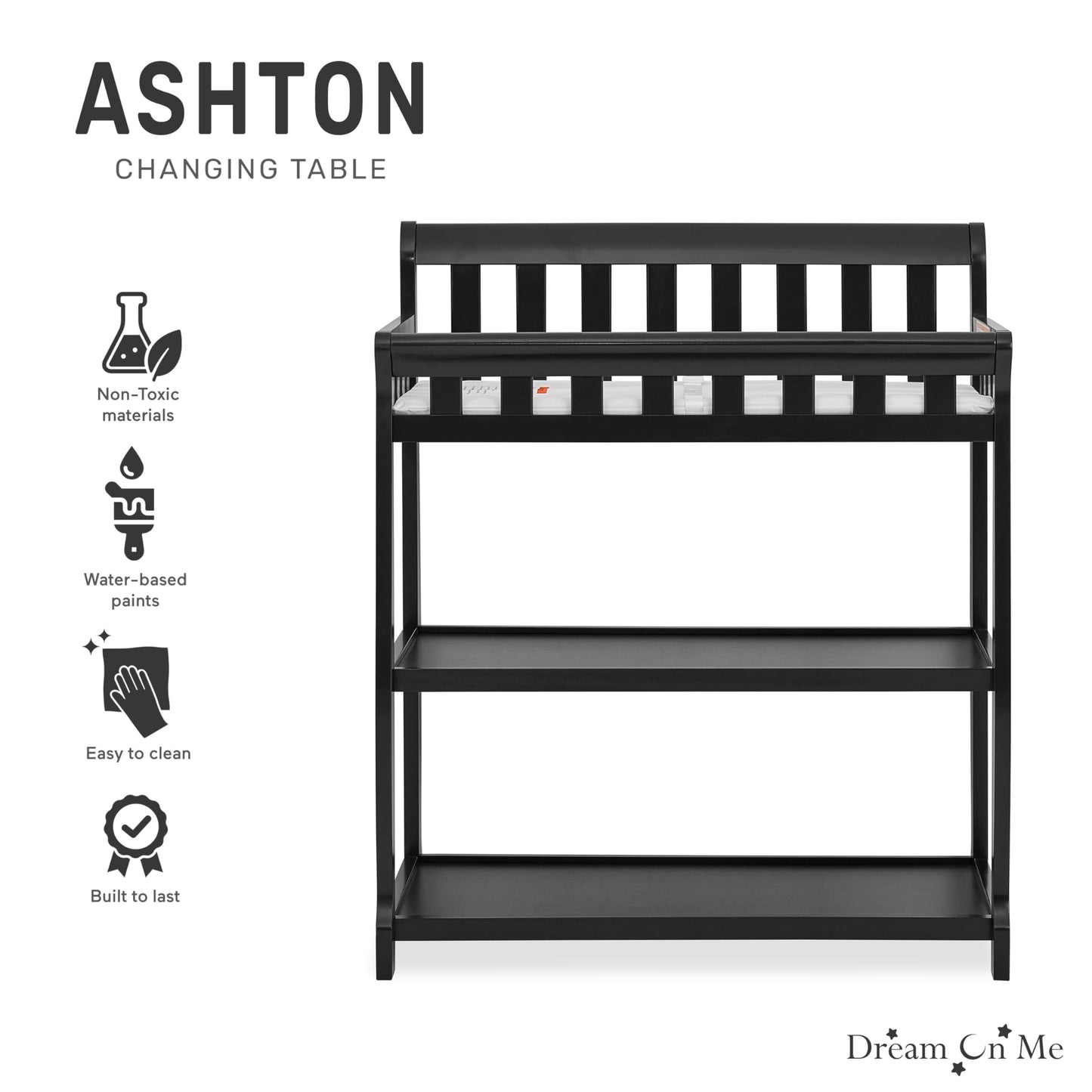 Dream On Me Ashton Changing Table, Natural, 34x20x40 Inch (Pack of 1)
