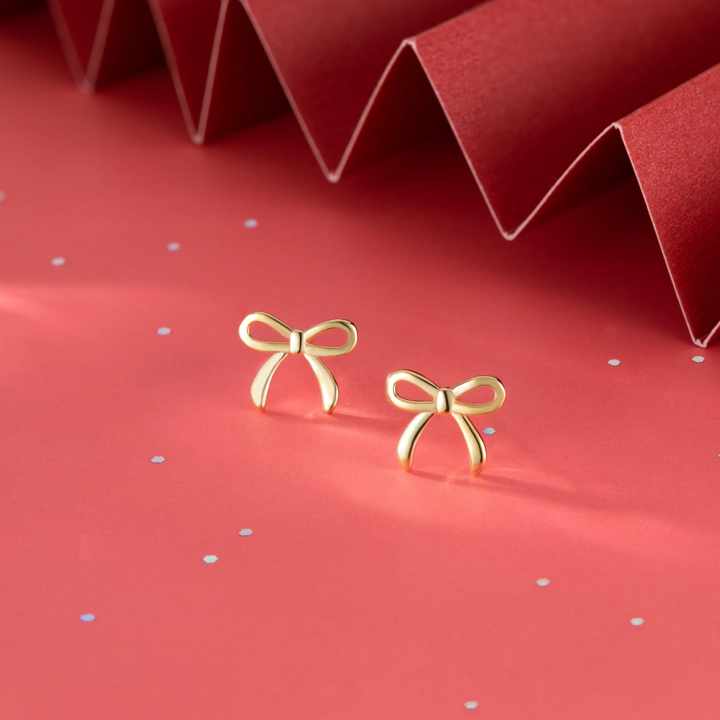 SLUYNZ Solid 925 Sterling Silver Tiny Bow Earrings Stud for Women Teens Small Bowknot post Stud Earrings