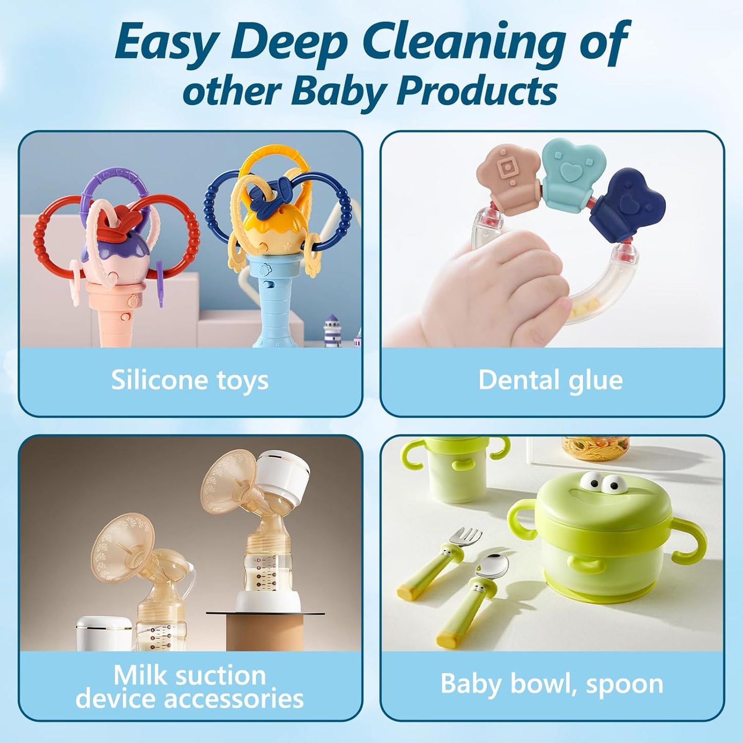 200Pcs Detergent Tablets for All Baby Bottle Washers, Deep Cleaning Momcozy Washer Tablets for Bottle Washer,Sterilizer,Dryer Like Brezza, GROWNSY-Easy to Use,Effective Cleaning with Safe