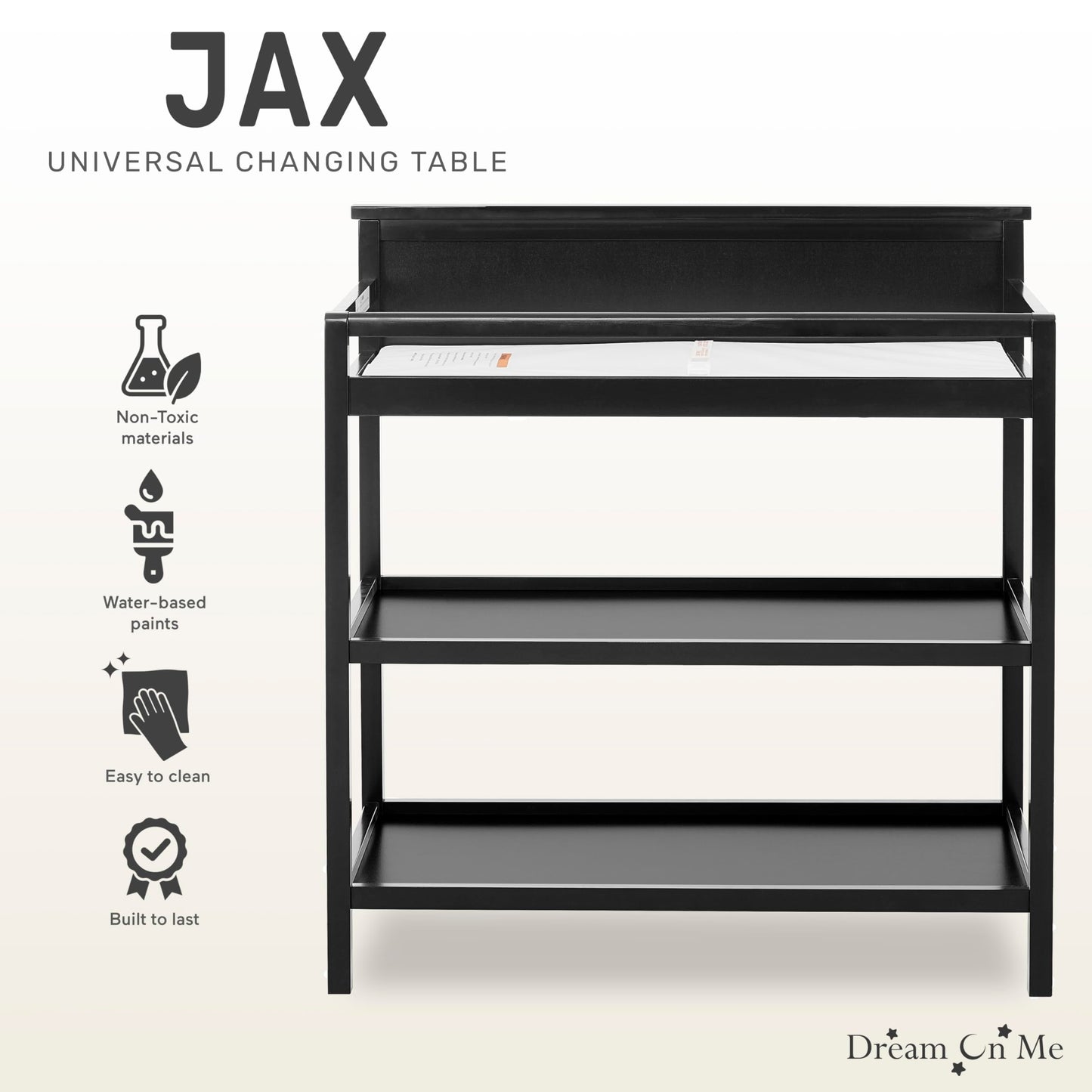 Dream On Me Jax Universal Changing Table, Blush Pink , 34x20x40 Inch (Pack of 1)