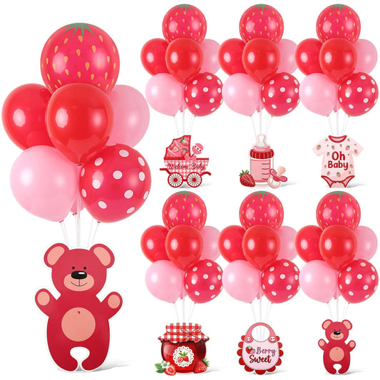 4 Sets Balloon Stand Kit for Table Bear Baby Shower Tables Centerpieces with Balloon Boy Baby Shower Decorations for Bear Theme Gender Reveal Birthday Party Table Decorations Supplies (Brown Bear, 4)