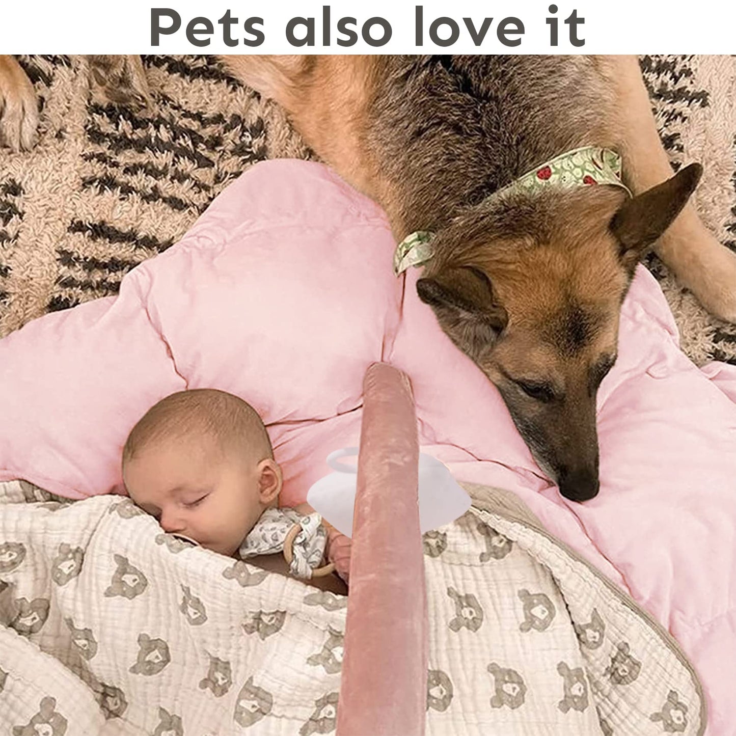 5-in-1 Thick & Plush Baby Play Gym, Baby Play Mats for Floor, Tummy Time Mat with 6 Toys, Cat Bed, Dog Bed, Convertible Stage-Based Developmental from Baby to Toddler, Ball Pit, Pet Cushion Cloudico