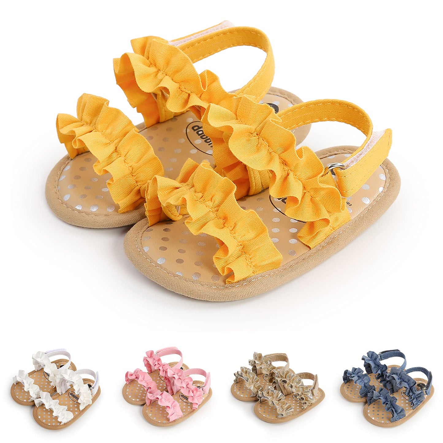 Infant Baby Girls Boys Summer Sandals Premium Unisex Non Slip Rubber Soft Sole Breathable Toddler First Walker Outdoor Beach Shoes