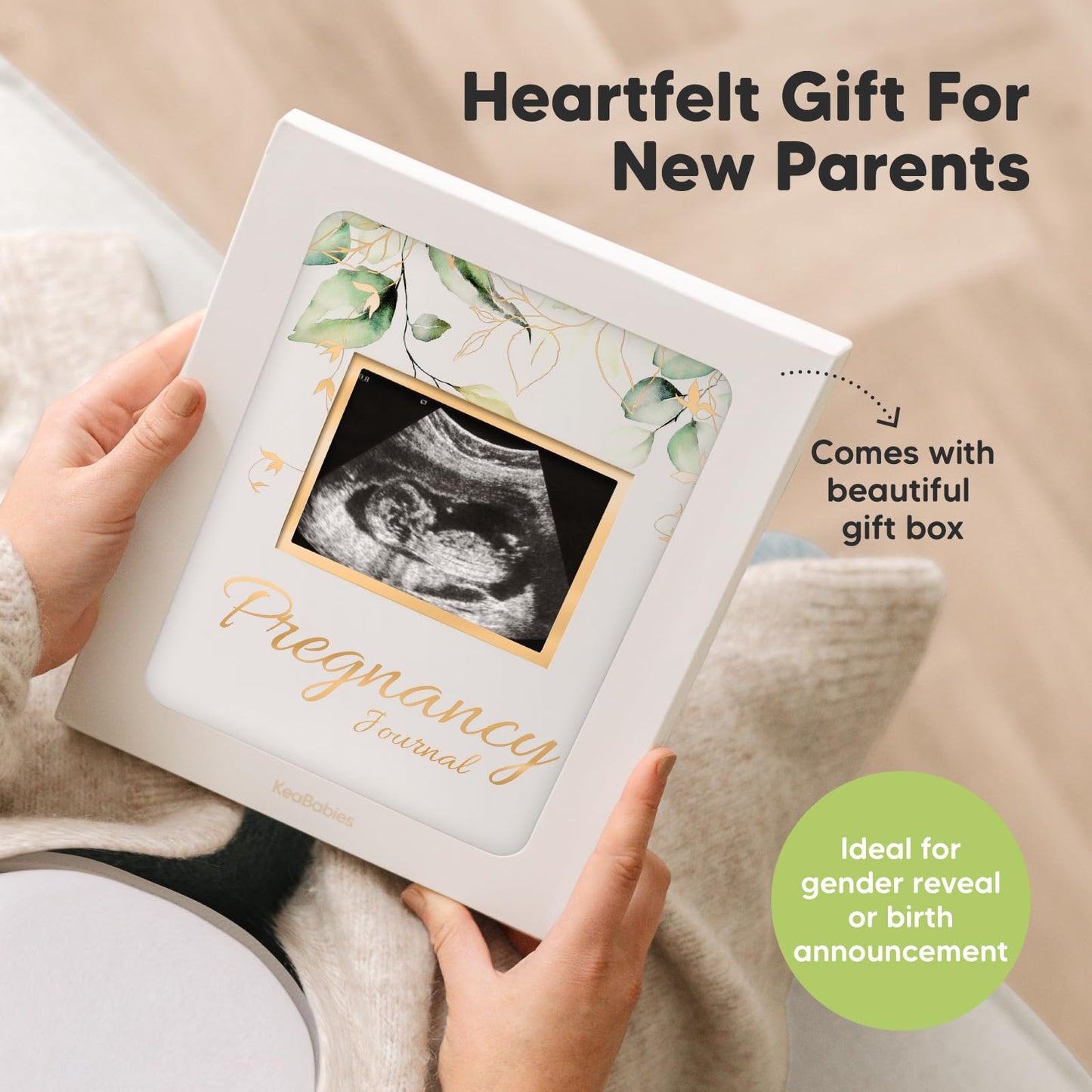 Pregnancy Journal for First Time Moms Gifts - 90 Pages Hardcover Pregnancy Memory Book, Beautiful & Cute Baby Book Keepsake, Ultrasound Baby Scrapbook, First Mother's Day Gifts (Alpine)