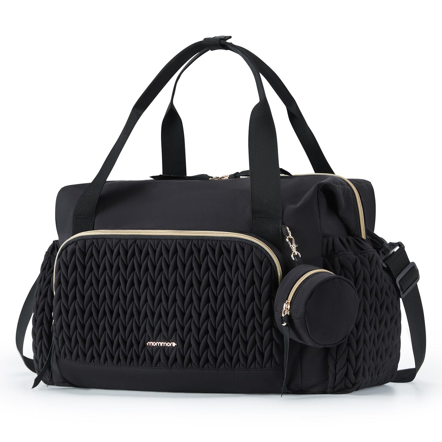 mommore Diaper Bag Tote, Large Capacity Travel Diaper bags, Hospital Bag for Labor Delivery, Baby Bag with Pacifier Case