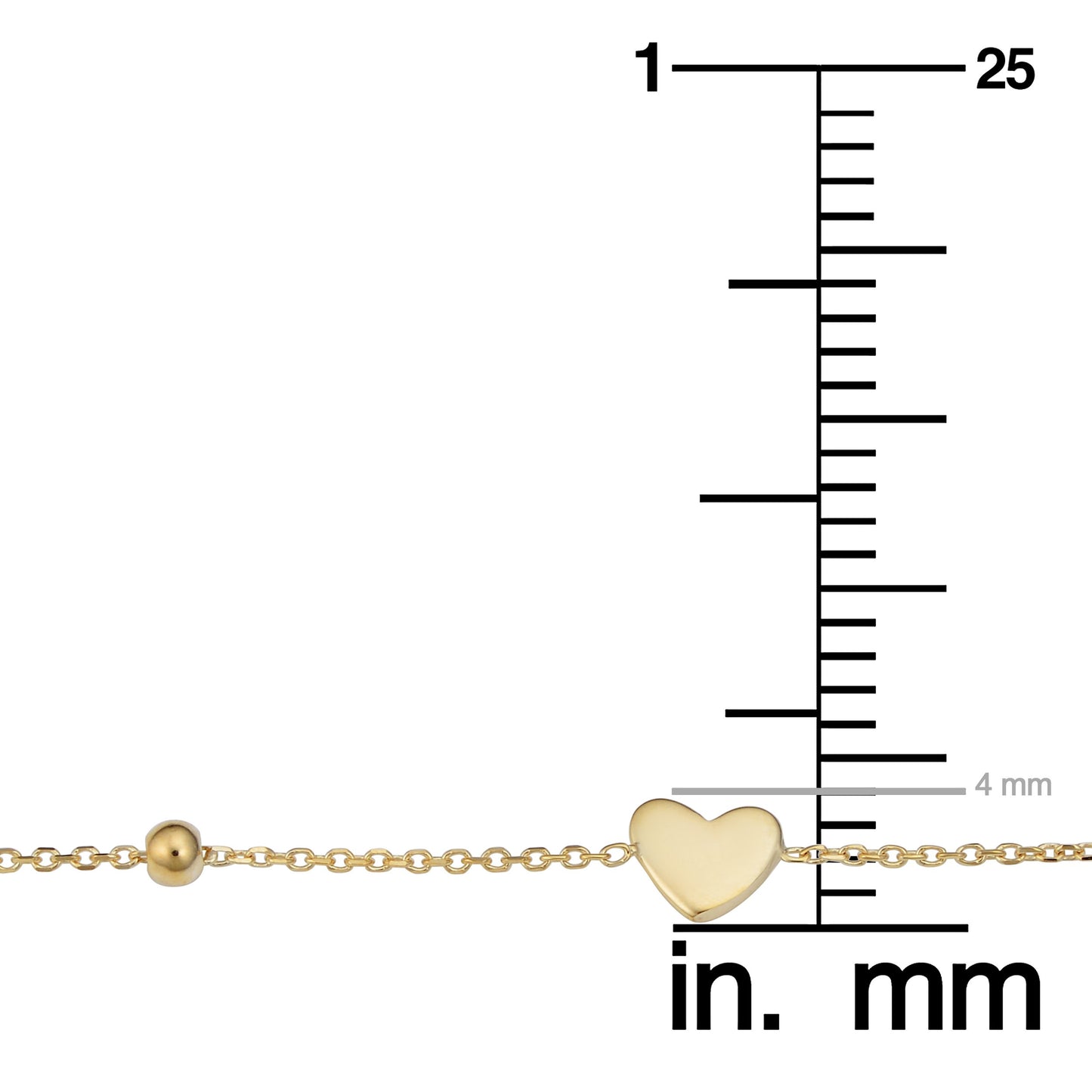 Kooljewelry 14k Yellow Gold Heart or Butterfly Adjustable Bracelet (adjust to 5.5 or 6.5 inch)