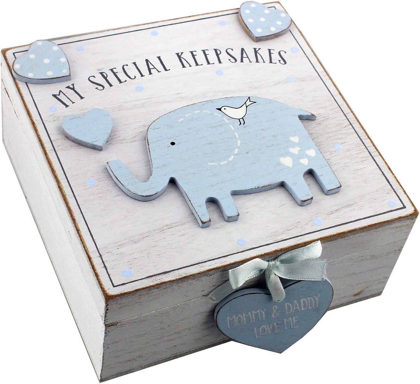 Caja de recuerdos de madera para bebé, estilo vintage