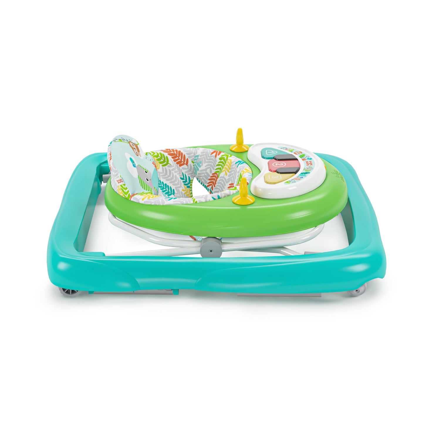Bright Starts JuneBerry Walk-A-Bout Baby Walker and Entertainer, Removeable Floor Toy, with Easy Fold Frame for Storage, Ages 6 Months +