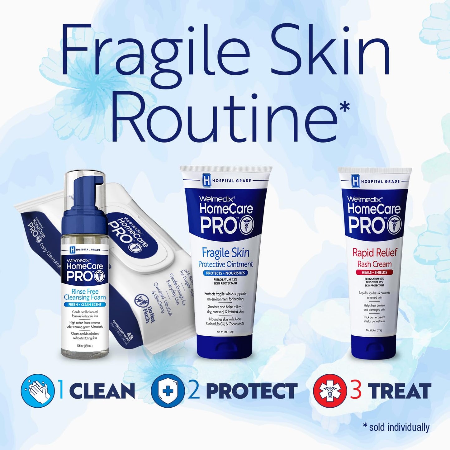 Rapid Relief Diaper Rash Cream with Zinc Oxide, Hospital Grade Barrier Cream for Adults, and Babies with Fragile or Sensitive Skin (4oz Tube, Pack of 3)