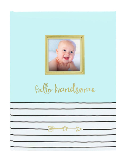 Pearhead Hello Baby First 5 Years Memory Book, Baby Girl Keepsake for New and Expectant Parents, Pregnancy And Milestone Journal, Pink