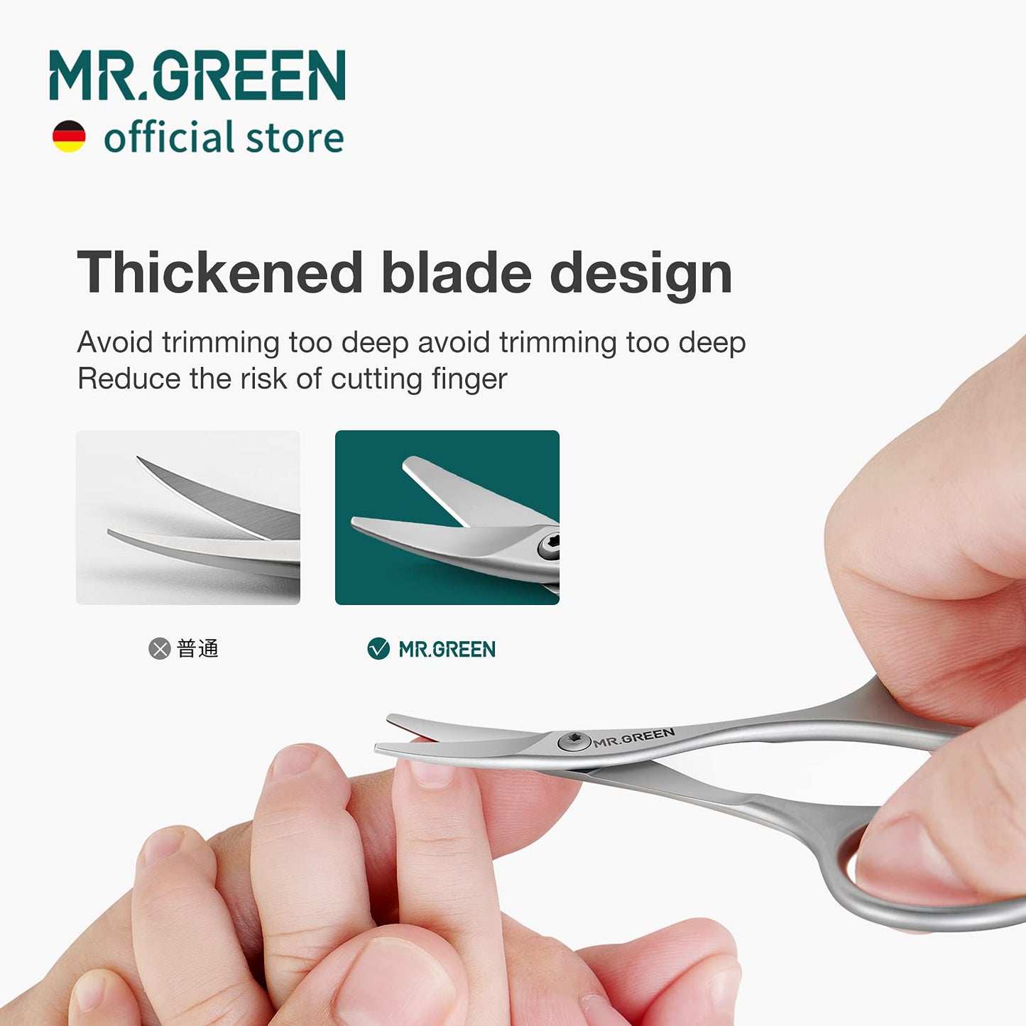 MR.GREEN Baby Nail Scissors Safety Nail Care Clippers Cutter Newborn Baby Convenient Nail Grooming Manicure Tool (Nail Scissors+Glass File)