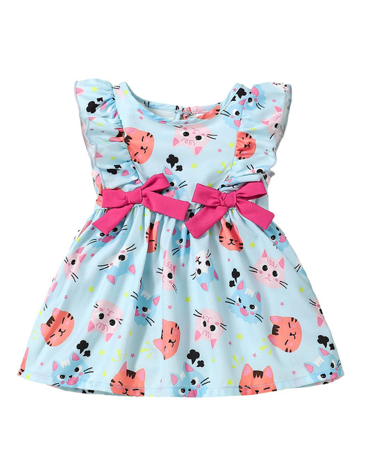 Mioglrie Baby Girl Dress Summer Girl Clothes Infant Outfits Ruffle Sleeveless Sundress Playwear Cute Dresses for Girls
