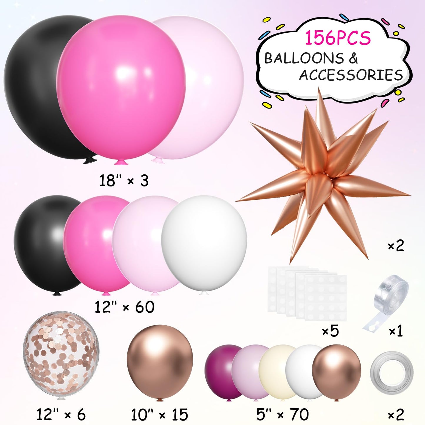 Boho Balloon Garland Arch Kit, 156Pcs Dusty Pink Pastel Brown Metallic Champagne Gold White Balloons for Wedding Baby Bridal Shower Engagement Anniversary Birthday Decorations