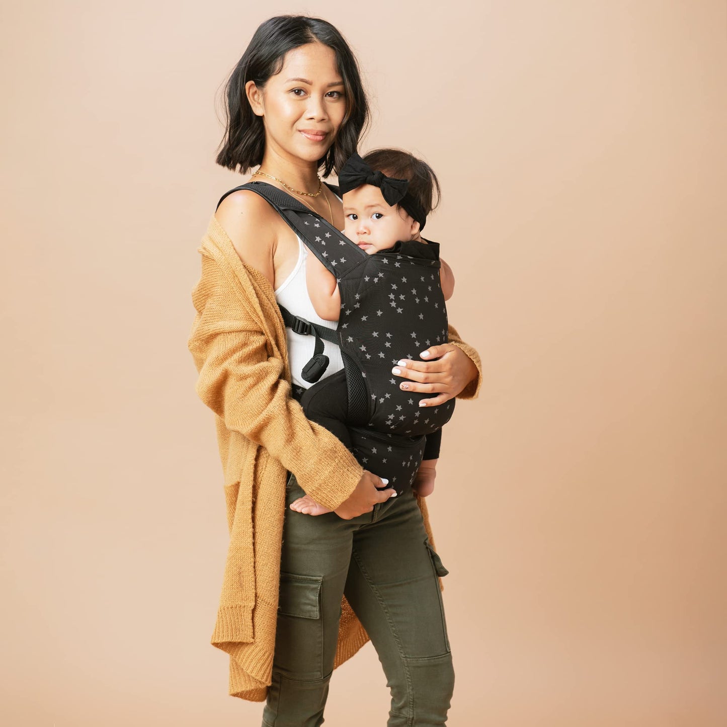Baby Tula Lite Compact Baby Carrier, Ultra Compact and Lightweight, Travel, Convenient Carry Pouch, Ergonomic and Multiple Posisitions for 12-30 pounds, Soar