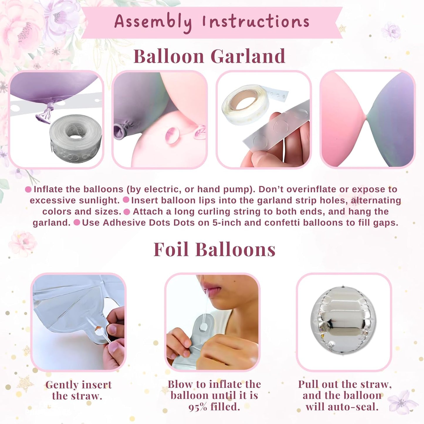 165 pc Baby Shower Decorations for Girl, Birthday Girl, Balloon Garland Arch, Banner and Balloons Boxes, Elephant Baby Shower and Birthday Decorations