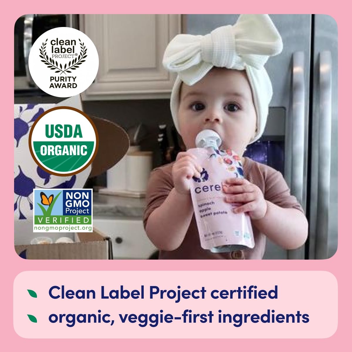 Cerebelly Organic Baby Food Pouches Variety Pack – Organic Veggie Purees for Toddlers | No Added Sugar, Fiber, Non-GMO | Blended Toddler Pouches | 4 Ounce BPA-Free Pouch | 4 Flavors | 8 Count