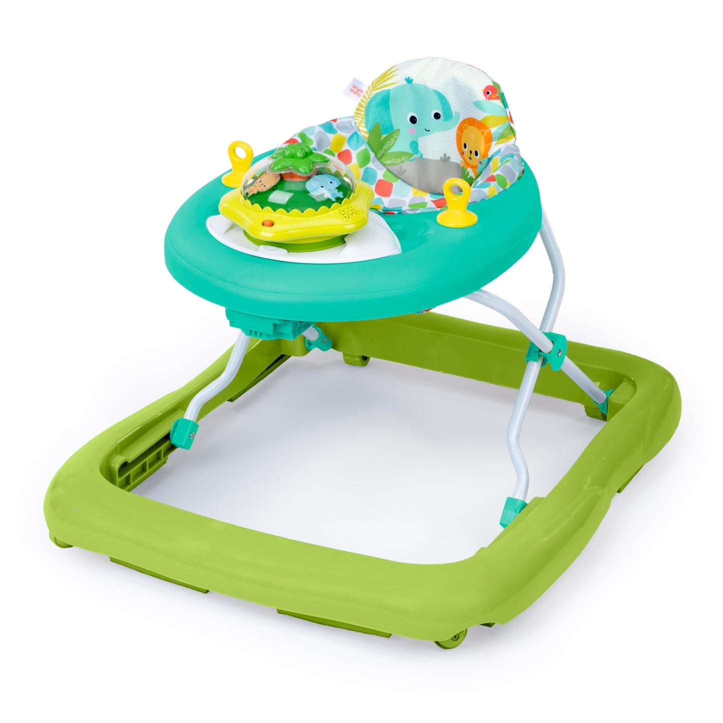 Bright Starts JuneBerry Walk-A-Bout Baby Walker and Entertainer, Removeable Floor Toy, with Easy Fold Frame for Storage, Ages 6 Months +