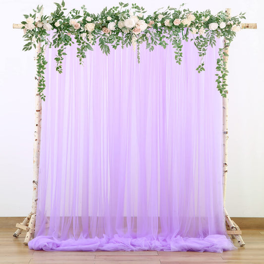 Champagne Tulle Backdrop Curtain for Parties Wedding 10ft×8ft Champagne Sheer Backdrop Curtains for Baby Shower Bridal Shower Reception Birthday Party Christmas Photoshoot Decorations 2 Panels