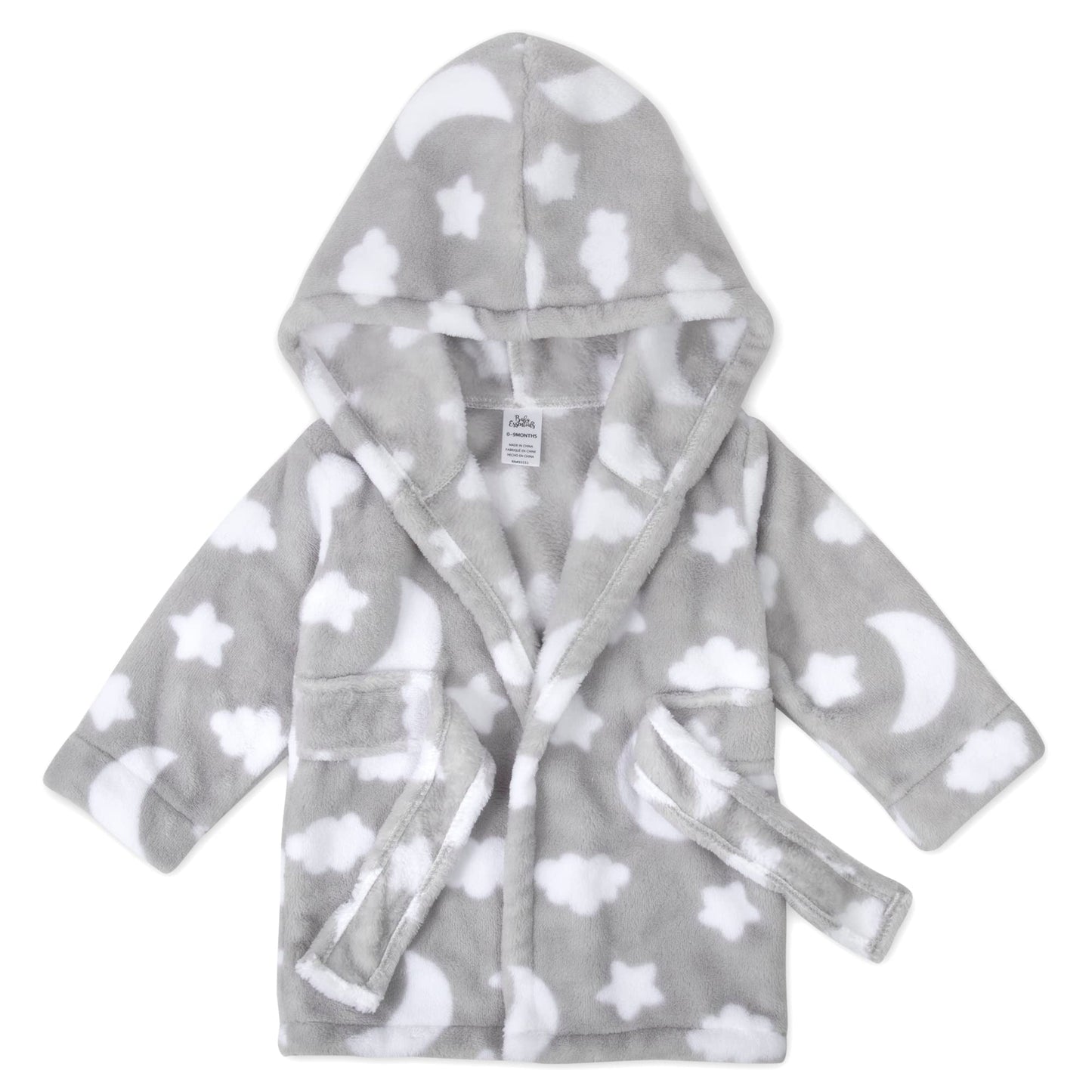 Baby and Infant Bath Robe with Hood and Baby Beach Cover Up for Boys and Girls 0-9 Months (Enchanted Evening)