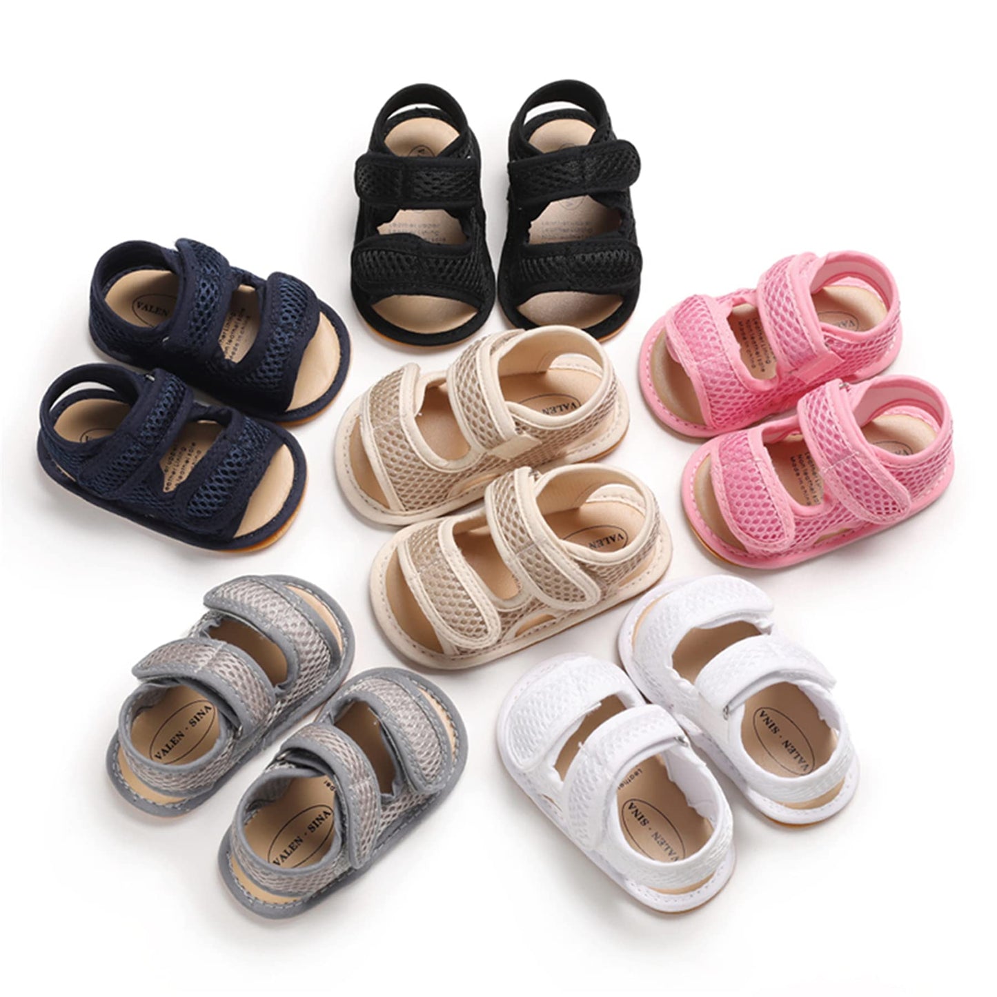 SOFMUO Baby Girls Boys Sparkly Bowknot Sandals Premium Soft Anti-Slip Rubber Sole Infant Summer Outdoor Shoes Toddler First Walkers