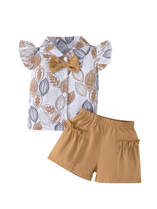 SUREPOCH Baby Girl Clothes Toddler Summer Embroidery Short Shirt Pant Girl Outfit Sleeveless Top Clothes Set