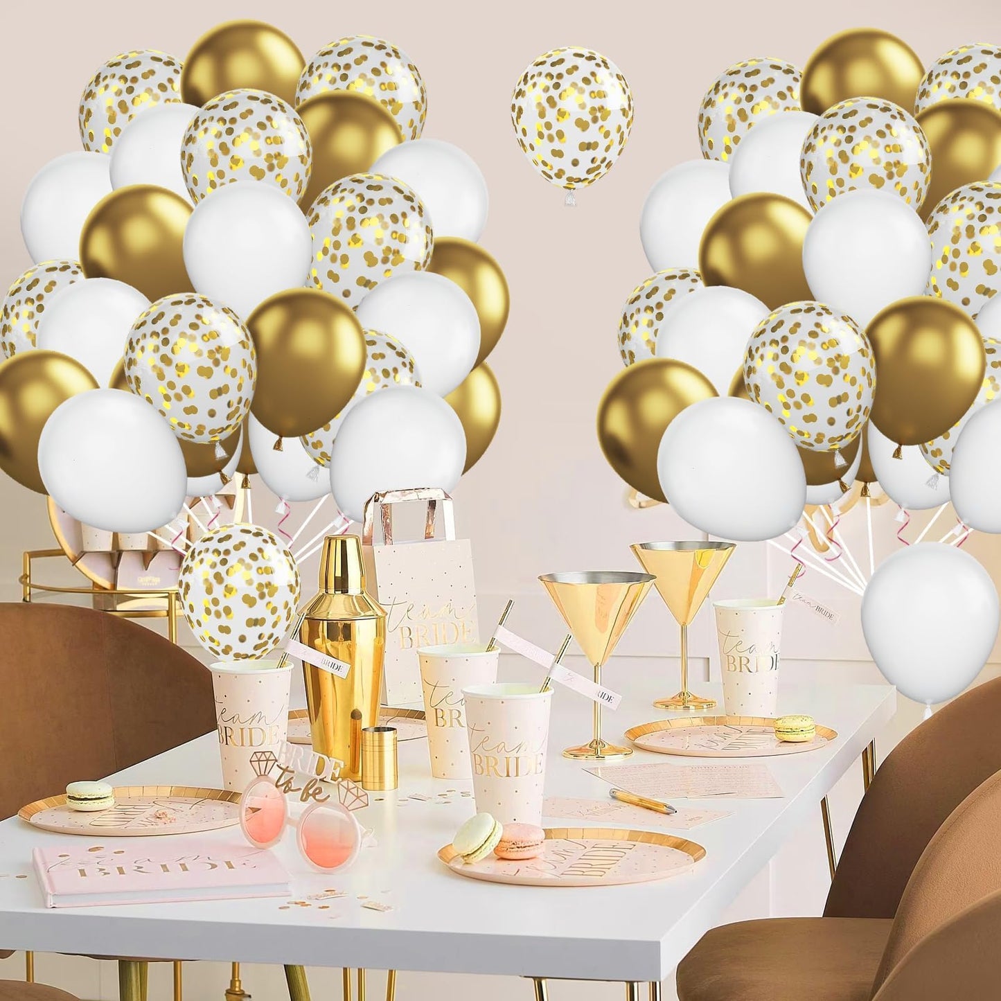 Beige Balloons, 60 PCS 12 Inch Cream Nude Sand White Clear Latex Birthday Balloons for Birthday Baby Shower Wedding Party Decorations