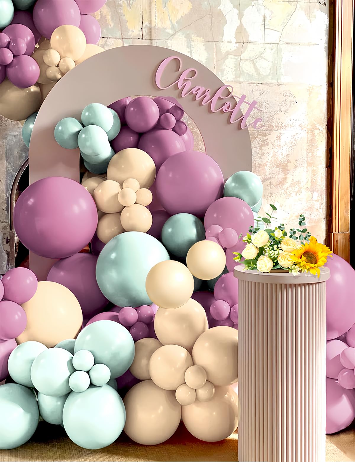 155Pcs Sage Green White Gold Balloon Garland Arch Kit with Gold Confetti Balloons for Graduation Baby Shower Decor Happy Birthday Party Wedding Jungle Decorations