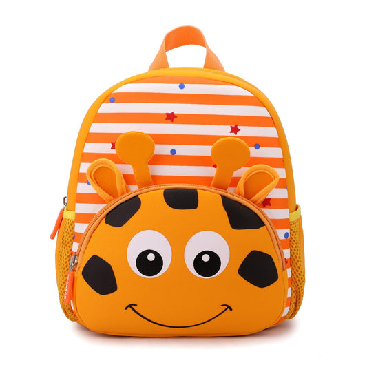 Toddler Backpack Neoprene Zoo Kids Casual Backpack Water Resistance Kindergarten Preschool Bags for Little Boys Girls (Giraffe)