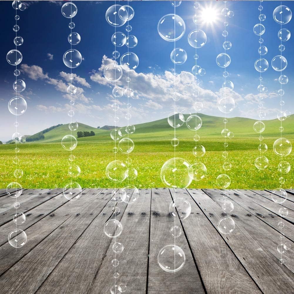 Decor365 Under The Sea Party Decorations White Bubble Garlands Little Mermaid Birthday Decoration Bday Hanging Streamer Beach Banner Underwater Backdrop Kids Ocean Party Supplies