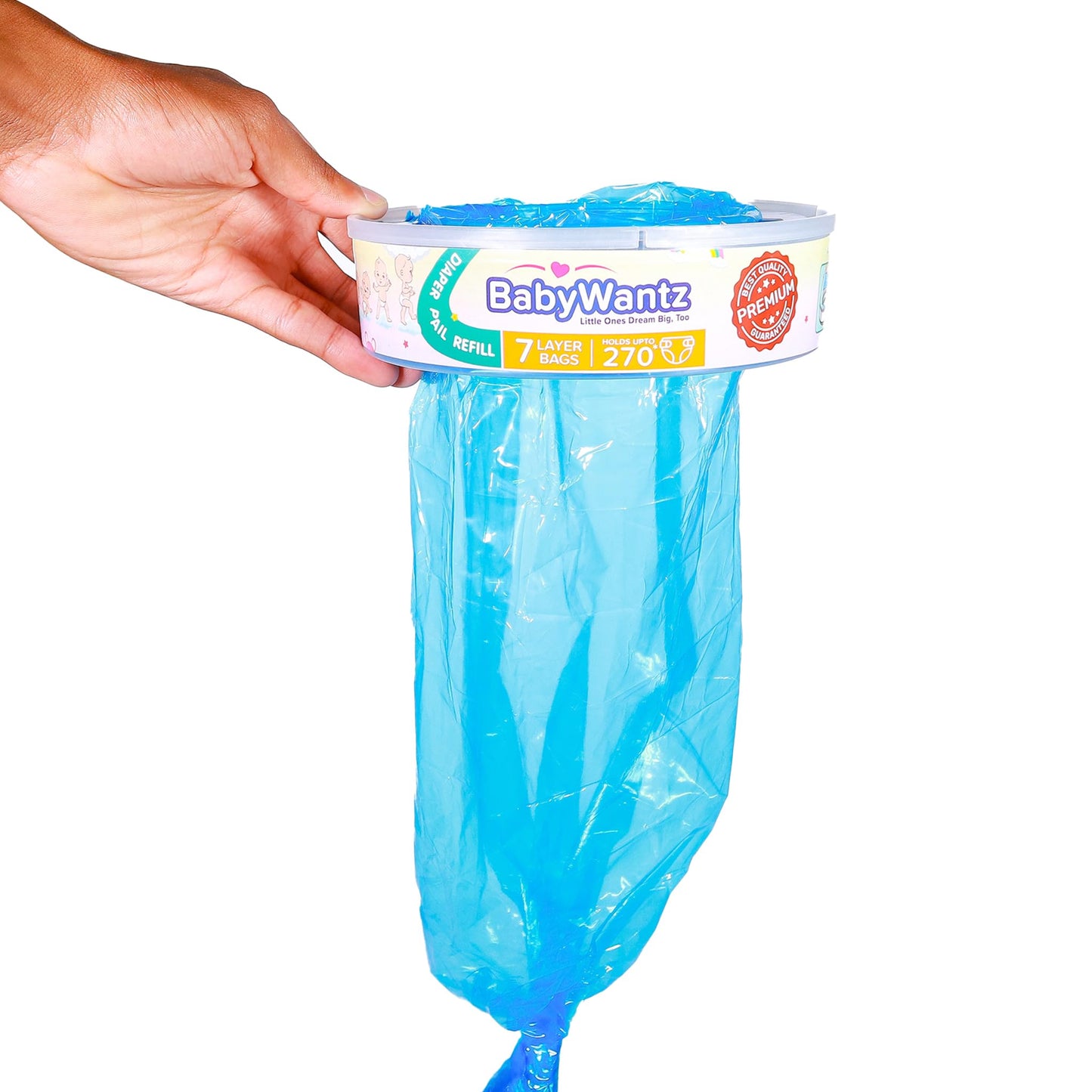 Premium Diaper Pail Refill Bags Compatible with Diaper Genie Pails - 4 Pack - Holds up to 1080 Newborn Diapers