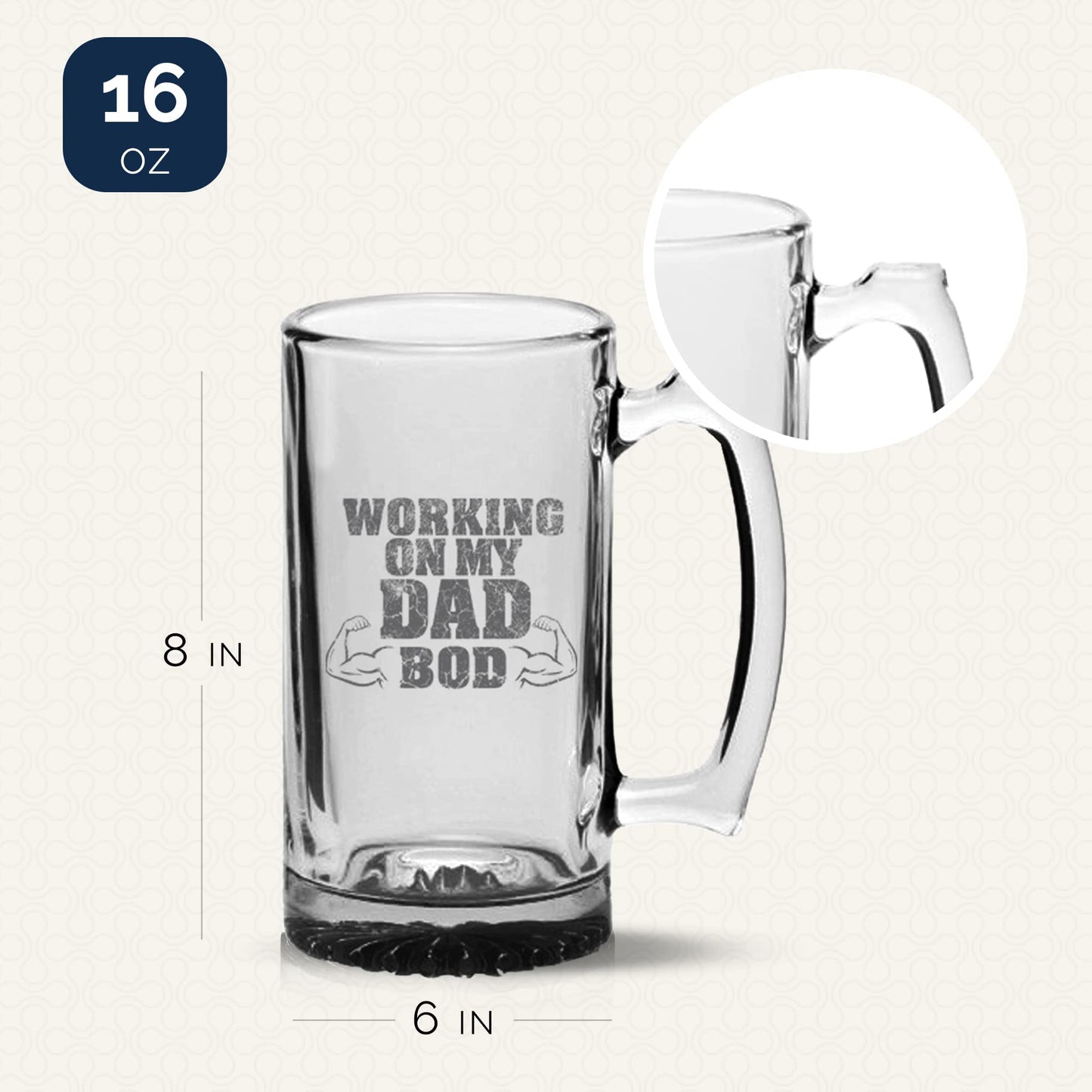 Your Dream Party Shop Daddy's Sippy Cup Beer Glass - 16oz Funny Beer Mug for New Dads - Gifts for Dad