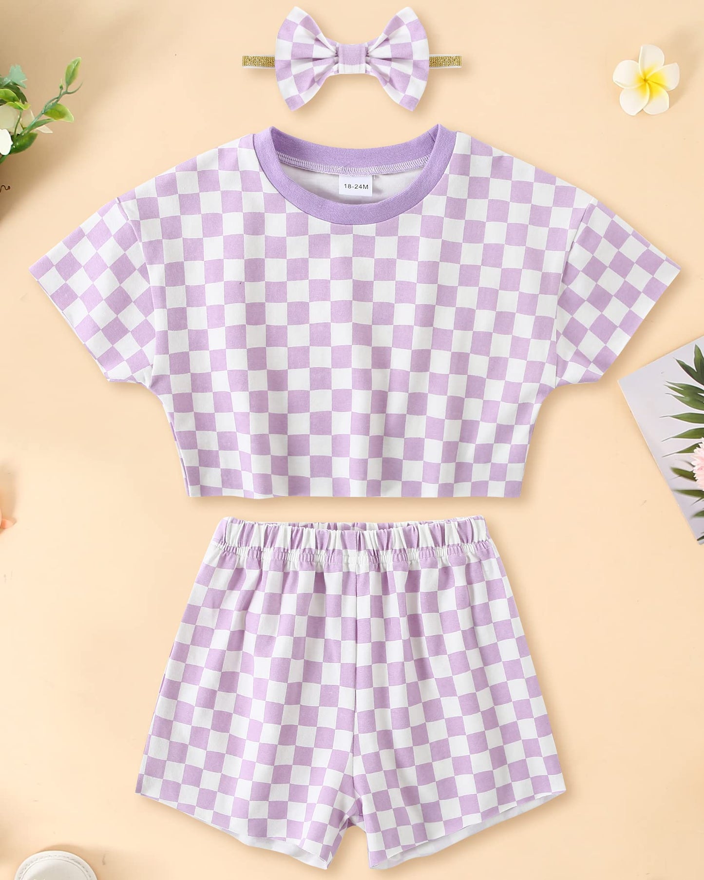 WESIDOM Toddler Girl Clothes Baby Girls Outfits 6M-5T Summer Floral Print Shirt+Shorts+Headband 3pcs Baby Clothing