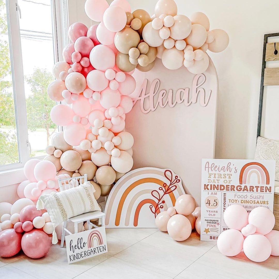 Double Stuffed Nude Balloon Garalnd Blush Beige Balloons Cream Brown Balloon Arch Kit Different Sizes Ivory Latex Balloons For Neutral Baby Shower Gender Reveal Birthday Boho Party Decorations