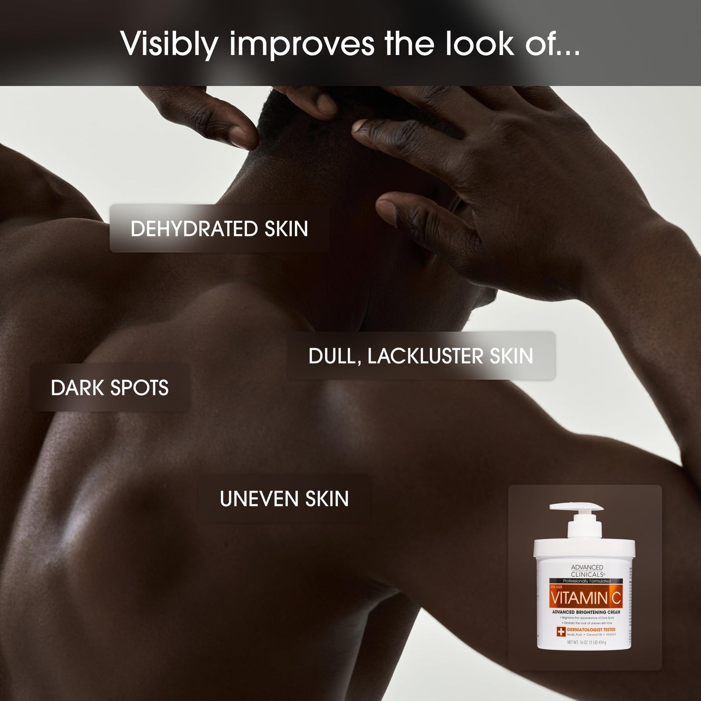 Advanced Clinicals Retinol Body Lotion & Face Moisturizer | Visible Anti Aging Skin Care Retinol Body Cream For Women & Men Targets Look Of Fine Lines, Wrinkles, & Crepe Looking Dry Skin, 16 Ounce
