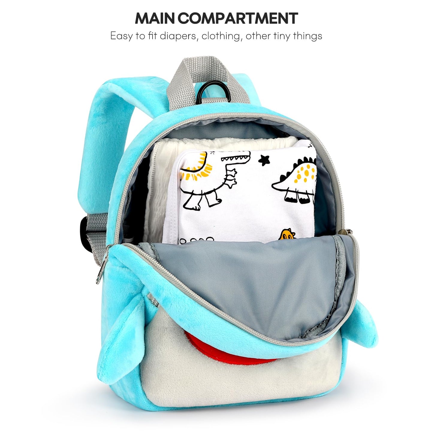 mibasies Toddler Backpacks for Girls 2-4: Plush Backpack -3D Animal Cartoon Mini Travel Bag -10 inch Toddler Backpack Leash