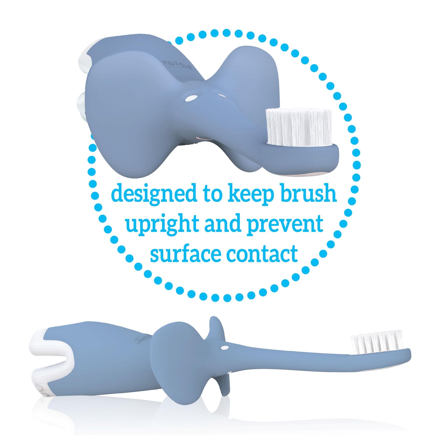 Dr. Brown's Infant-to-Toddler Training Toothbrush, Soft for Baby's First Teeth, Pink Elephant, 0-3 Years (Colors/Styles May Vary)