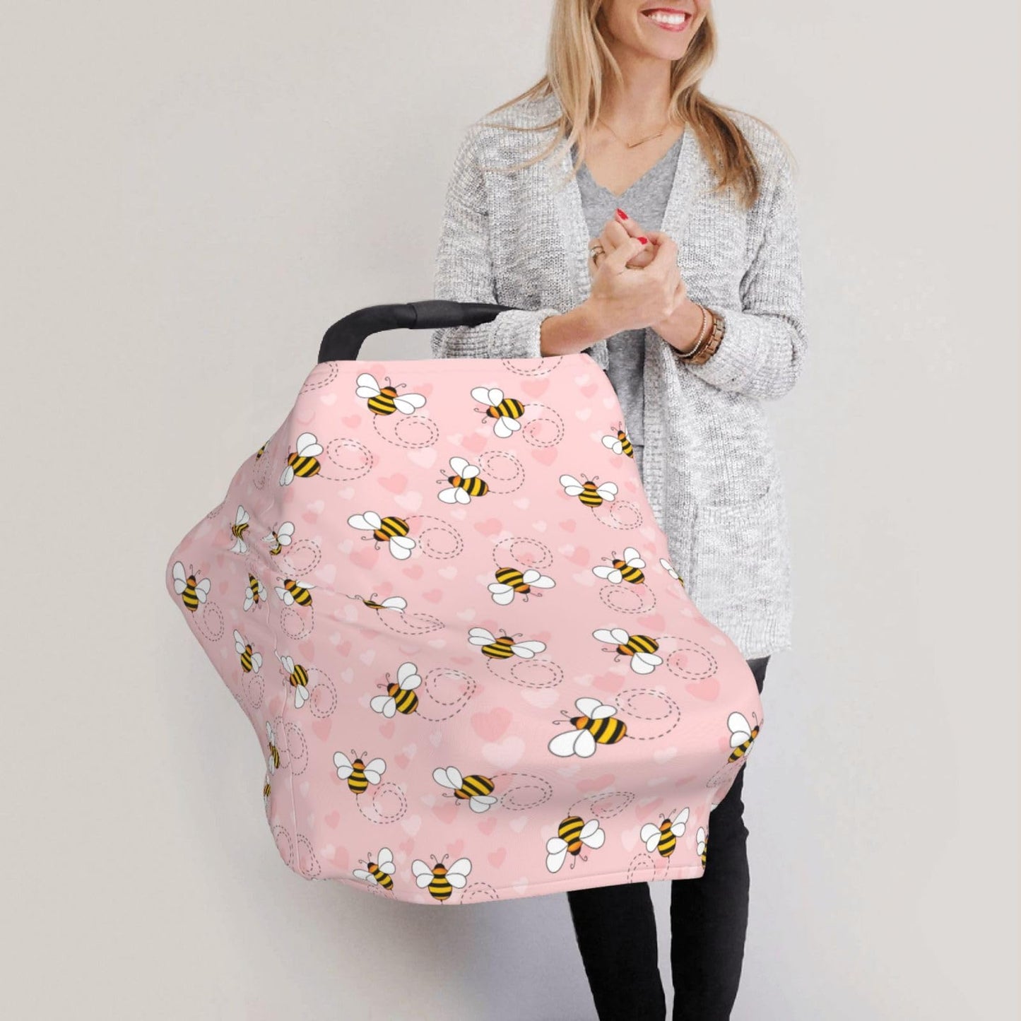 Cute Butterfly Baby Stuff Car Seat Covers Baby Multi-Use Car Seat Canopy Carrier Cover, Breathable Breastfeeding Cover Boys & Girls