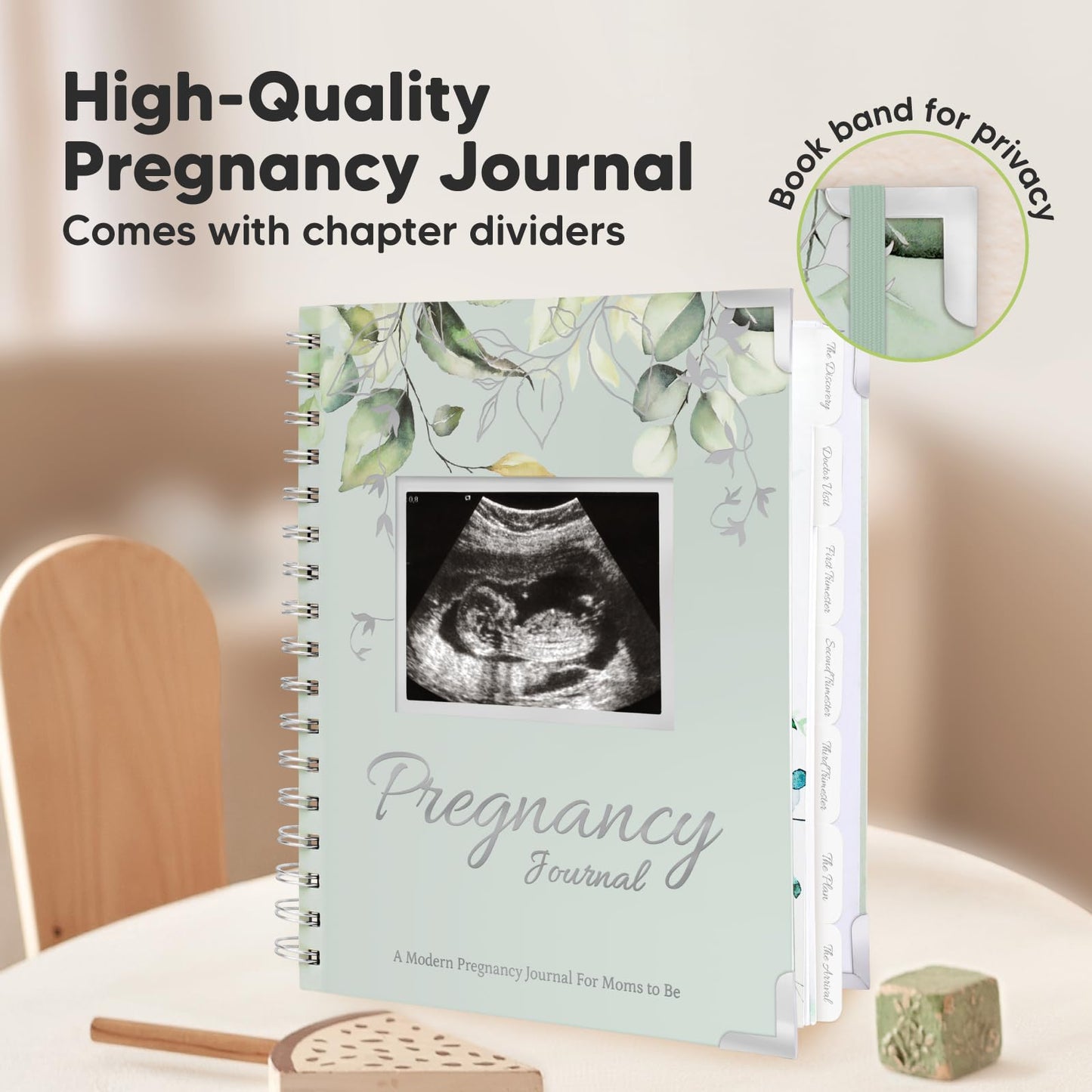 Pregnancy Journal for First Time Moms Gifts - 90 Pages Hardcover Pregnancy Memory Book, Beautiful & Cute Baby Book Keepsake, Ultrasound Baby Scrapbook, First Mother's Day Gifts (Alpine)