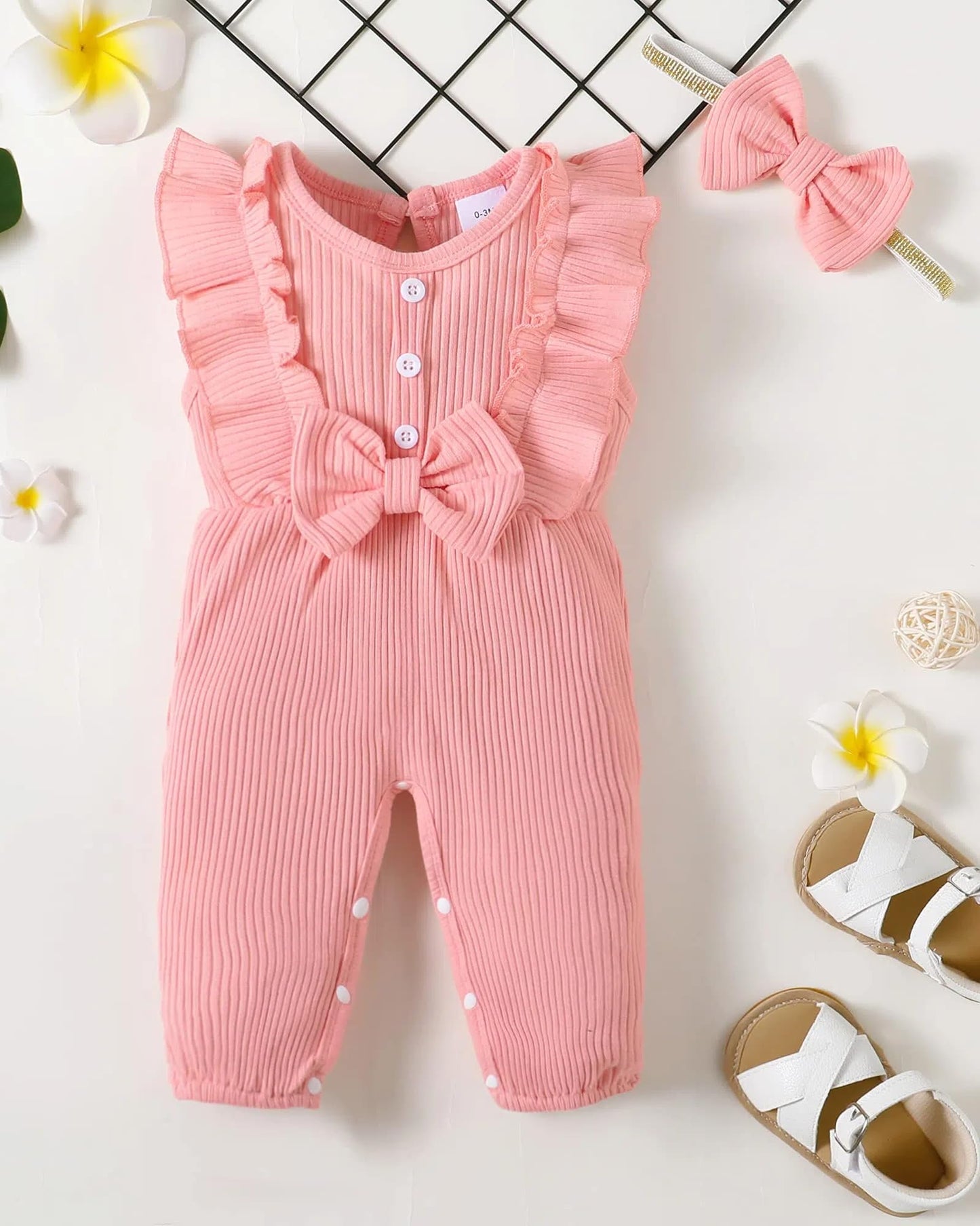 Mioglrie Newborn Baby Girl Clothes One Piece Jumpsuits Clothes Short Sleeve Rompers Summer Clothes for Baby
