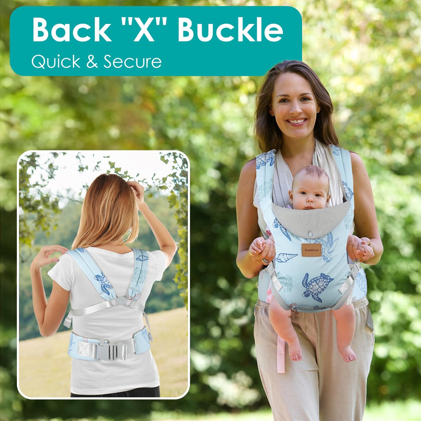 Baby Carrier Newborn to Toddler, Ergonomic Adjustable Toddler Carriers for 7-65 Lbs, Cozy Lightweight Infant Carrier with Neck Support, Baby Holder Carrier with Lumbar Support for Mom Dad