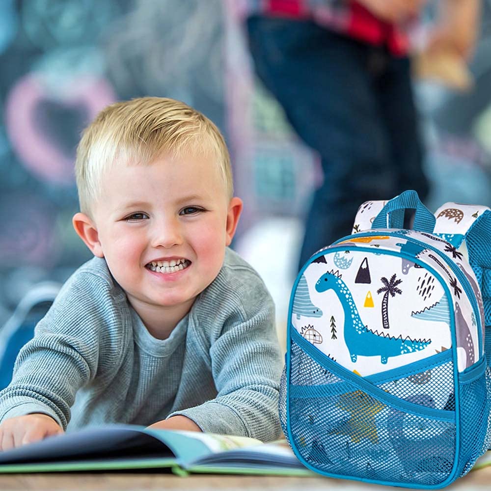 CCJPX Toddler Backpack with Leash, 9.5" Baby Boys Dinosaur Safety Harness Leashes Small Bag
