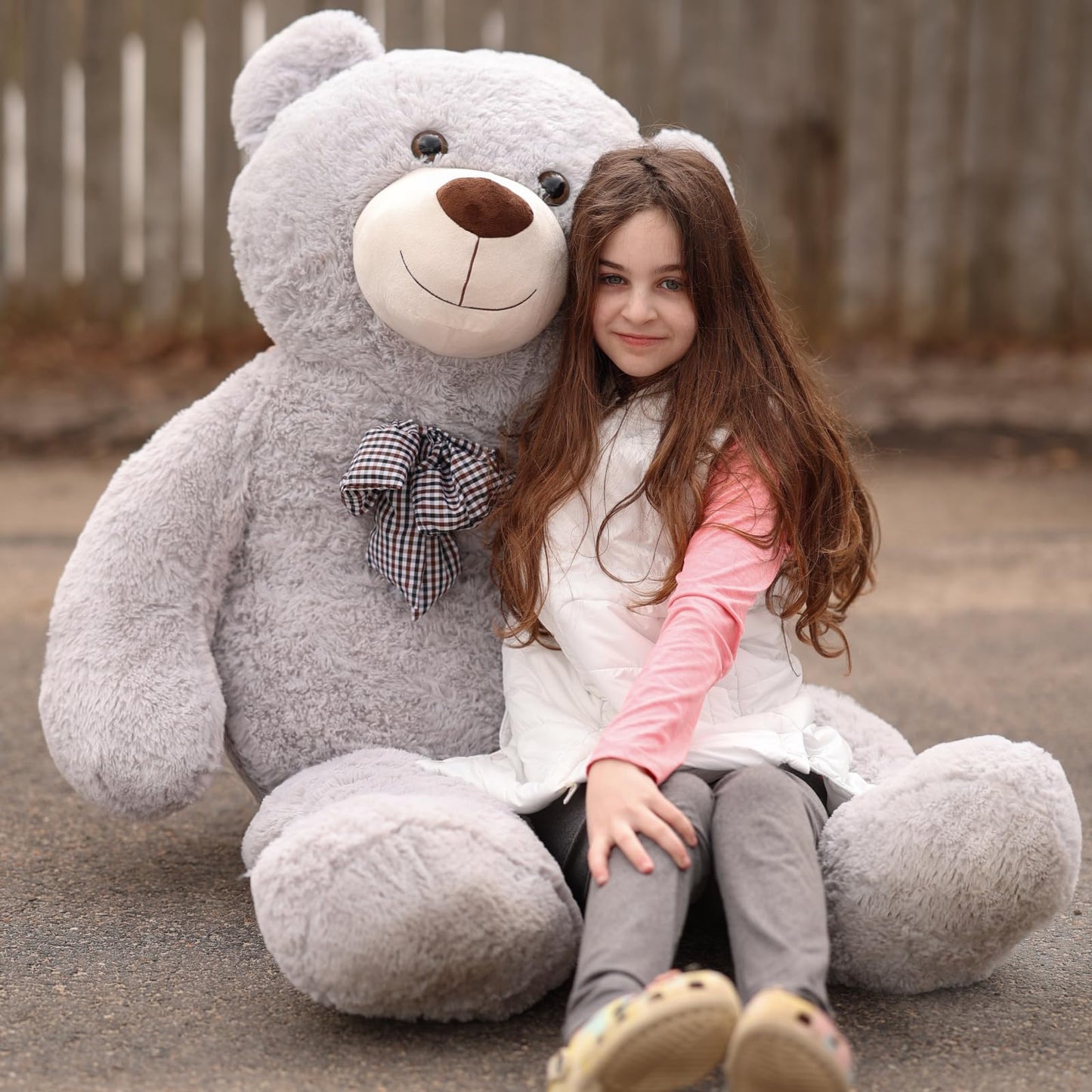 51 inch Big Teddy Bear Cute Giant Stuffed Animals Soft Plush Toy for Girlfriend Kids for Birthday Christmas Valentine's Day