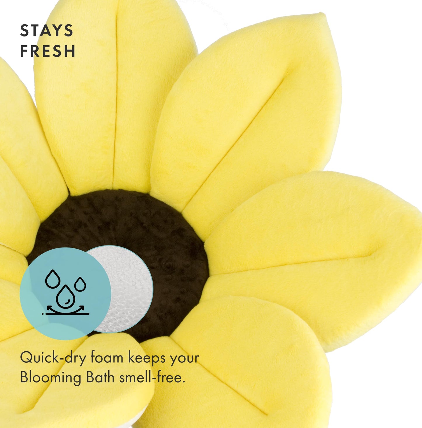 Blooming Bath Baby Bath Seat - Baby Tubs for Newborn Infants to Toddler 0 to 6 Months and Up - Baby Essentials Must Haves - The Original Washer-Safe Flower Seat (Original, Blue)