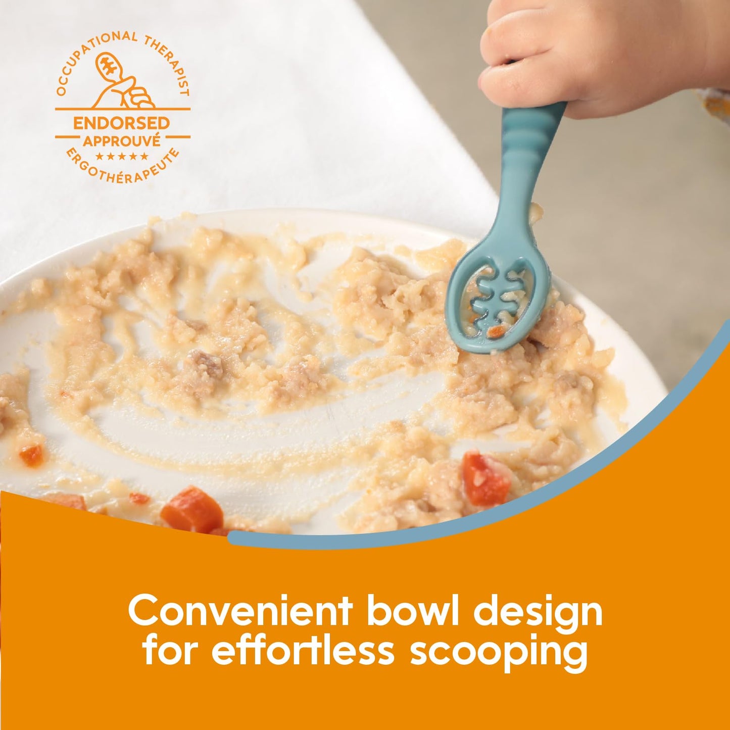 NumNum Baby Spoons Set, Baby Essentials Pre-Spoon GOOtensils for 6+ Months, First Stage Self-Feeding Spoons for Baby Led Weaning (BLW), Silicone Toddler Utensils, BPA-Free, 2 Pack Frosty Lilac/Rosebud