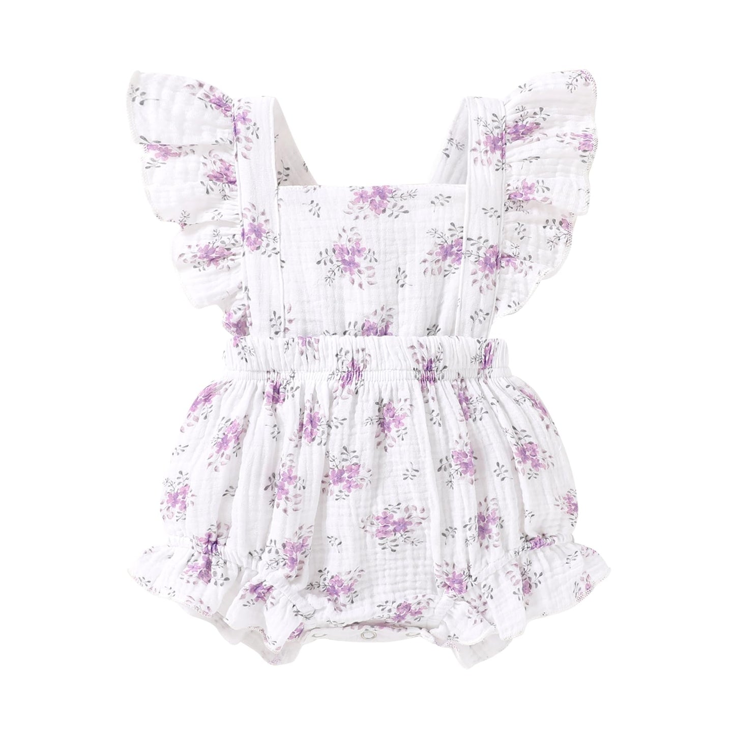 Happy Town Newborn Baby Girl Clothes Infant Summer Romper Sleeveless Floral Cute Outfits One Piece Jumpsuit Bodysuit