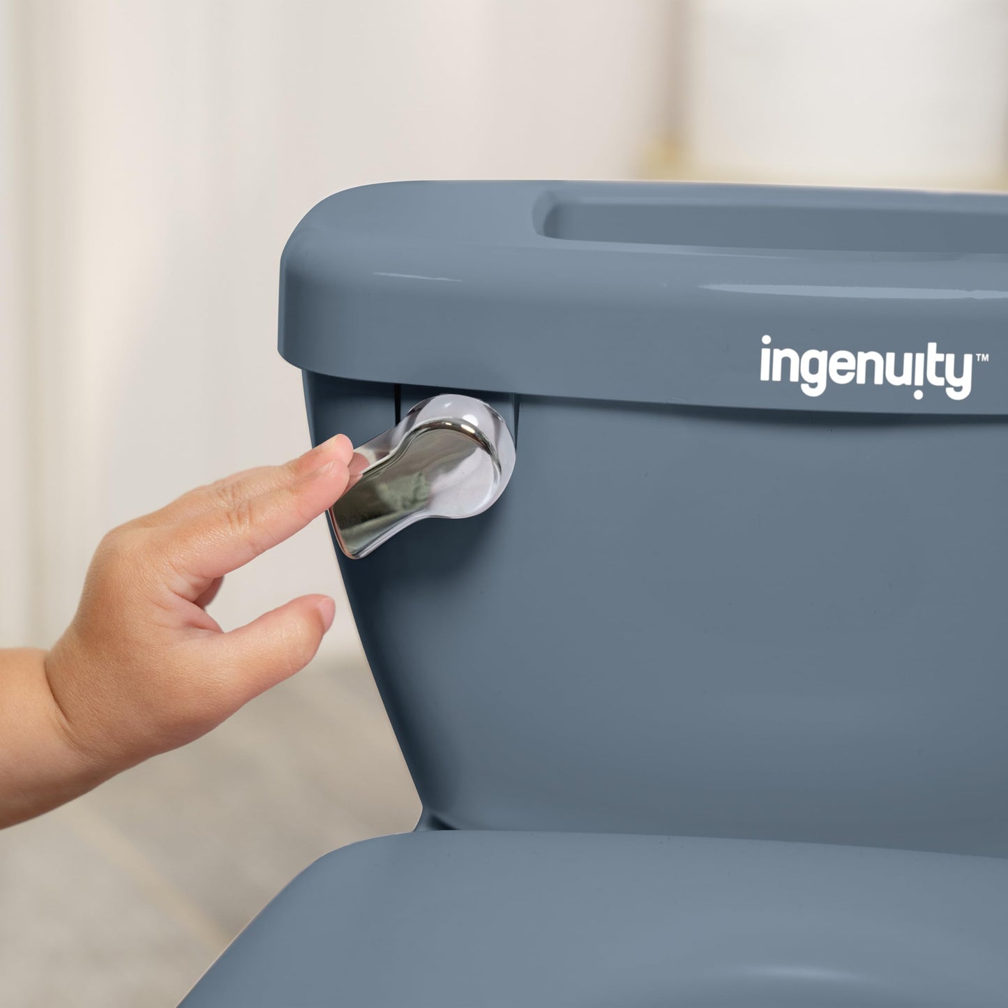 Summer Infant by Ingenuity My Size Potty Pro in White, Toddler Potty Training Toilet, Lifelike Flushing Sound, for Ages 18 Months+, Up to 50 Pounds