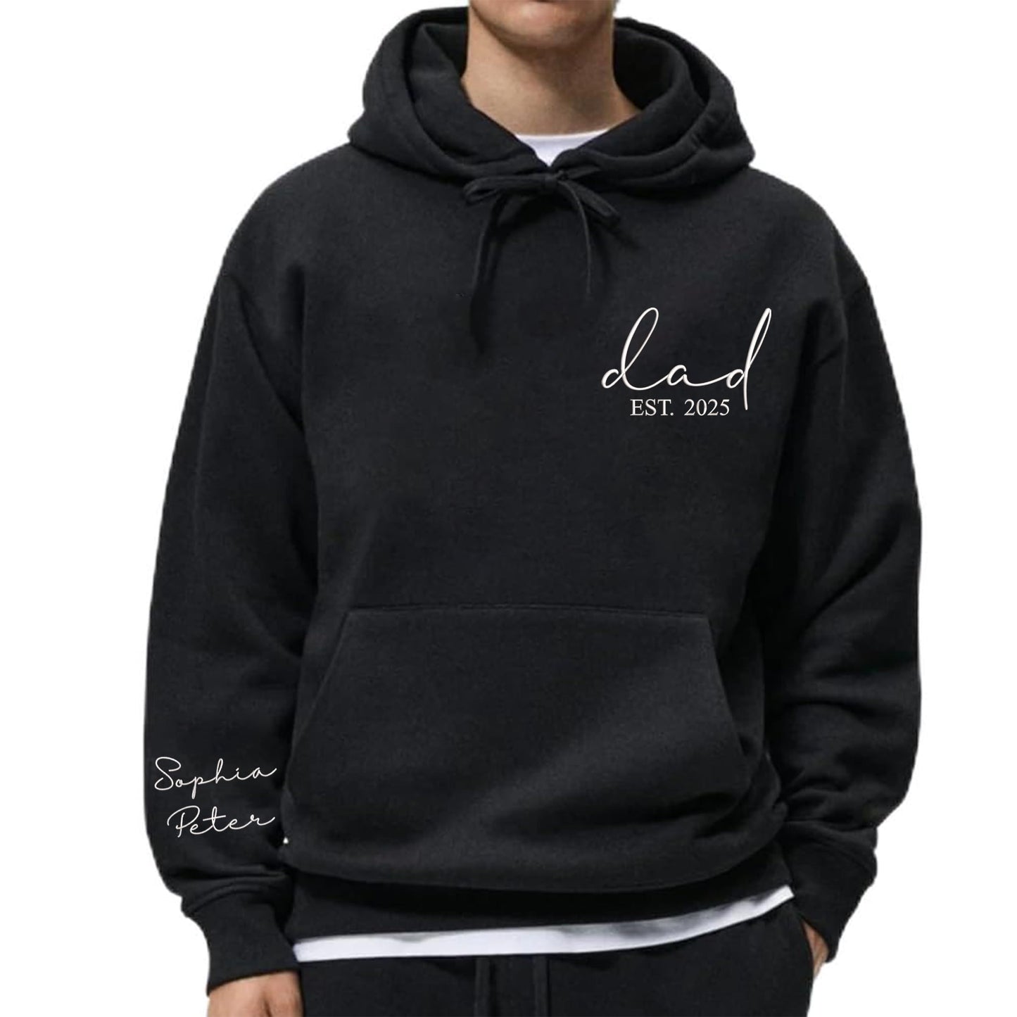 Personalized Embroidered Dad Sweatshirt with Kid Names, Gift for Father, Dad Hoodie Sweater 2