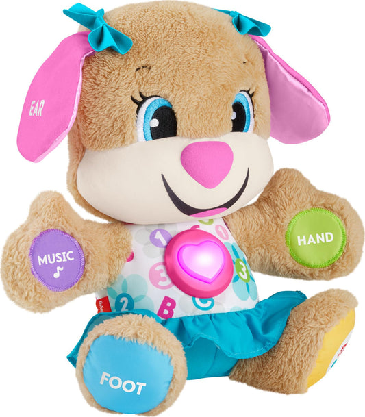 Fisher-Price Baby & Toddler Toy Laugh & Learn Smart Stages Puppy Musical Plush with Lights & Phrases for Infants Ages 6+ Months